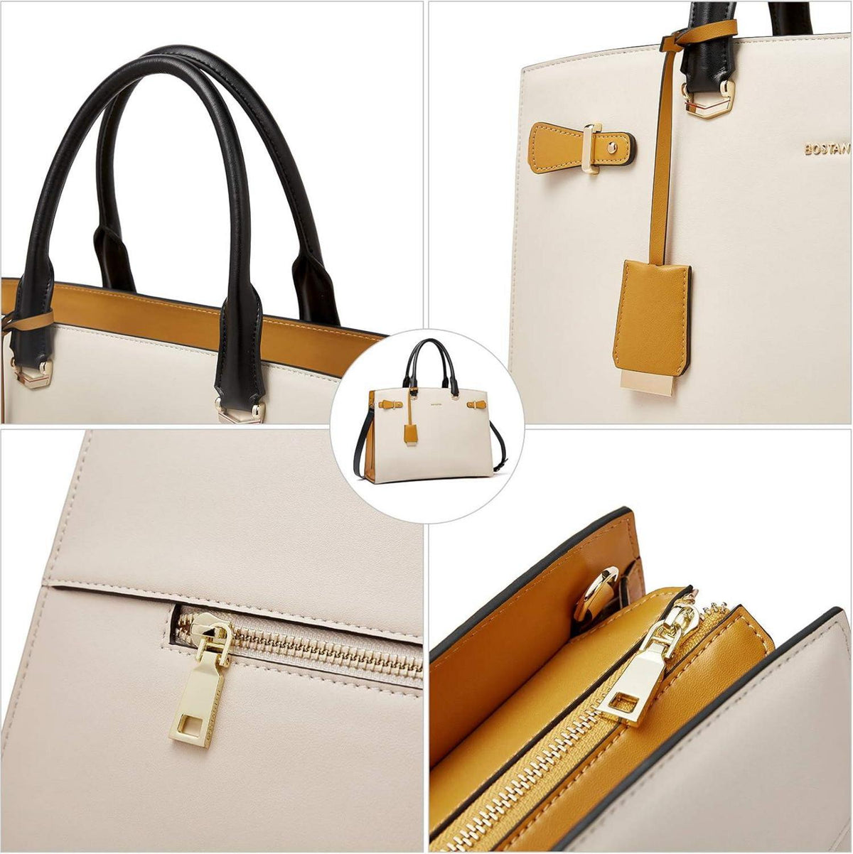 Damen Aktentasche Leder Schultertasche 15.6 Zoll Laptop Arbeitstasche