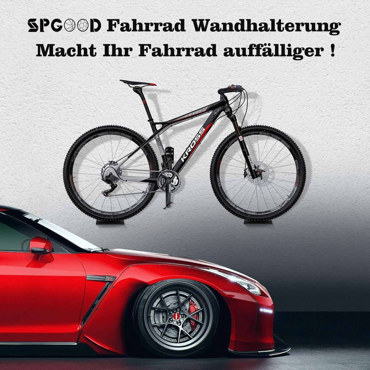 Fahrrad Wandhalterung 3-in-1 Aufhängung für MTB E-Bikes Rennrad 32KG