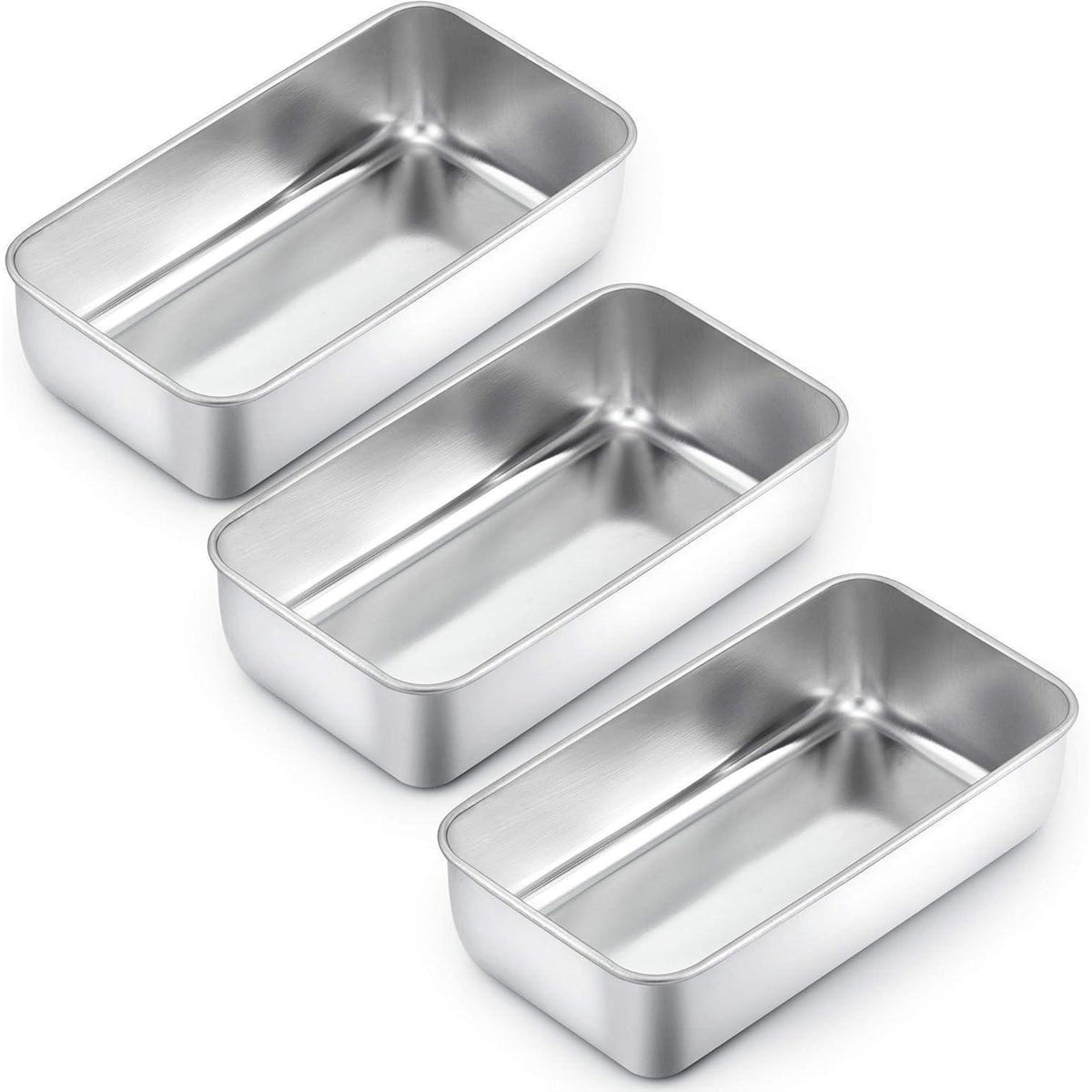 Kastenform 3er Set Edelstahl Brotbackform Königskuchenform Toastform