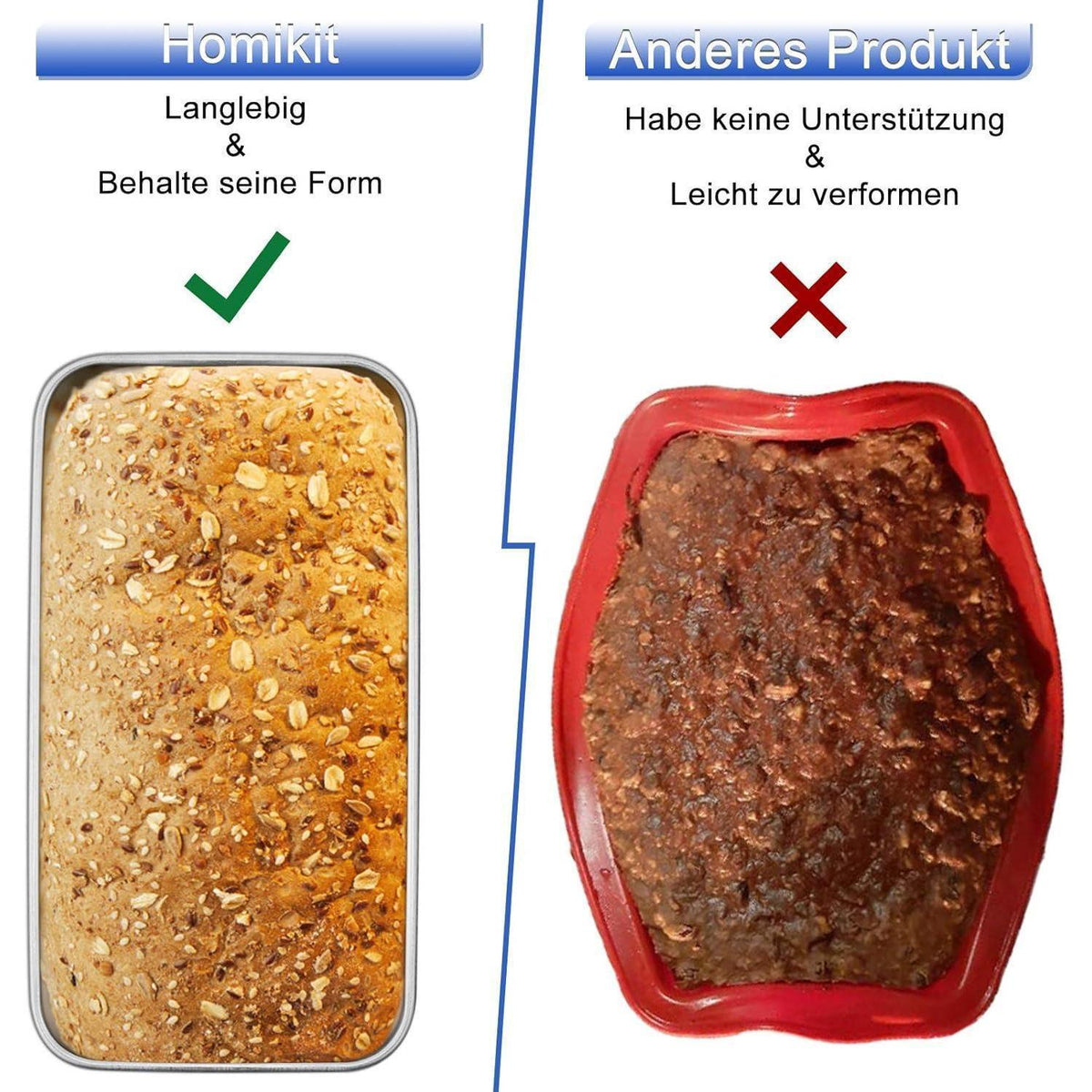 Kastenform 3er Set Edelstahl Brotbackform Königskuchenform Toastform