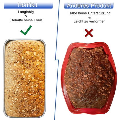 Kastenform 3er Set Edelstahl Brotbackform Königskuchenform Toastform