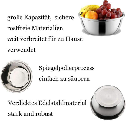 Edelstahl Rührschüssel Multifunktional Küchenschüssel Salatschüssel