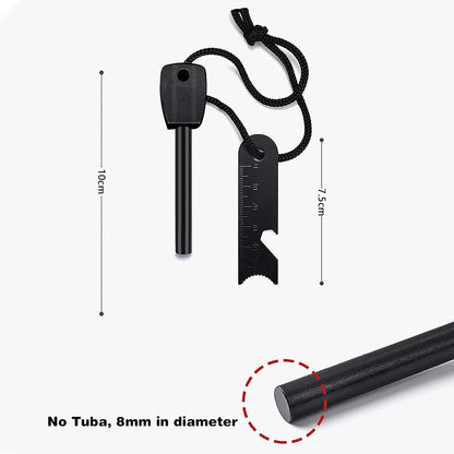 Feuerstahl Feuerstein Survival Set 7in1 Outdoor Feuerstarter Magnesium