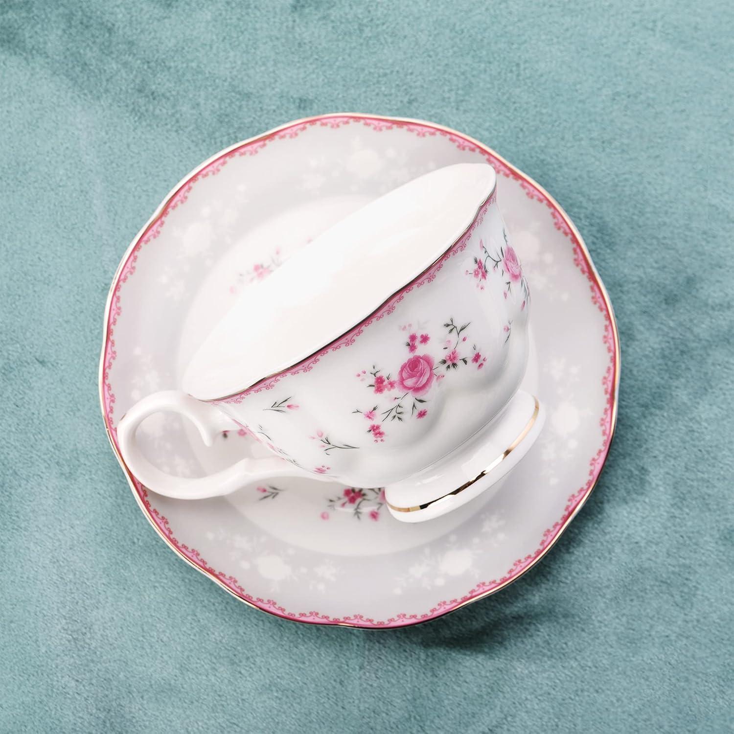 Porzellan Tee Sets Teetasse Untertasse Teeservice 6 Personen