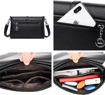 Damen Umhängetasche PU-Leder Schultertasche Elegant Handtasche EINWEG