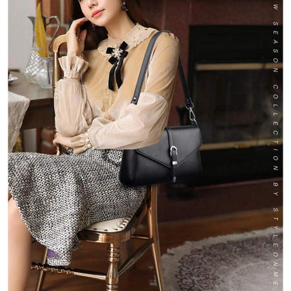 Kleine Umhängetasche aus PU-Leder Elegant Handtasche für