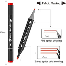 Textilstifte Set 40 Farben – Waschbar & Doppelspitzen