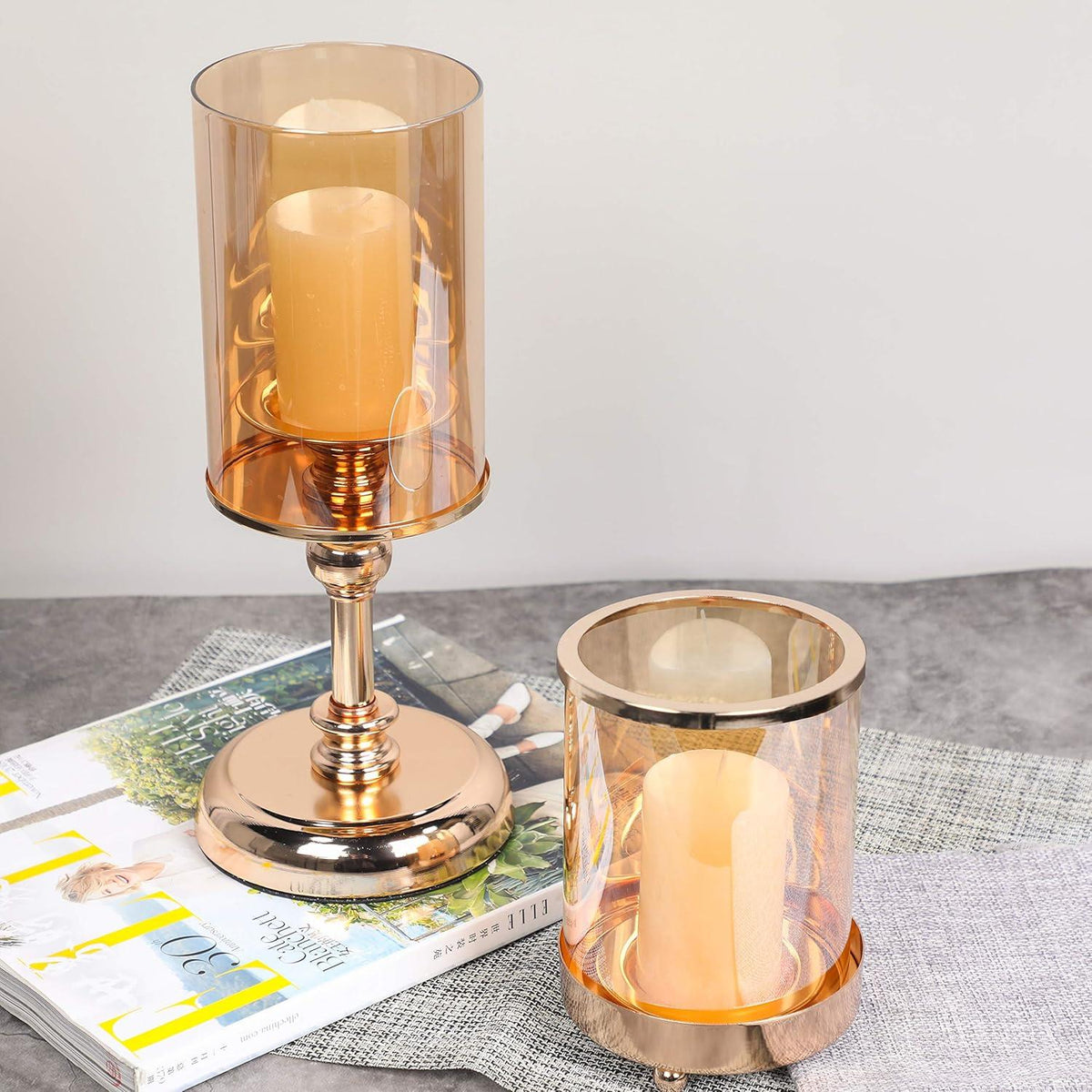 Hurrikan Kerzenhalter Gold Stumpenkerzenhalter Deluxe