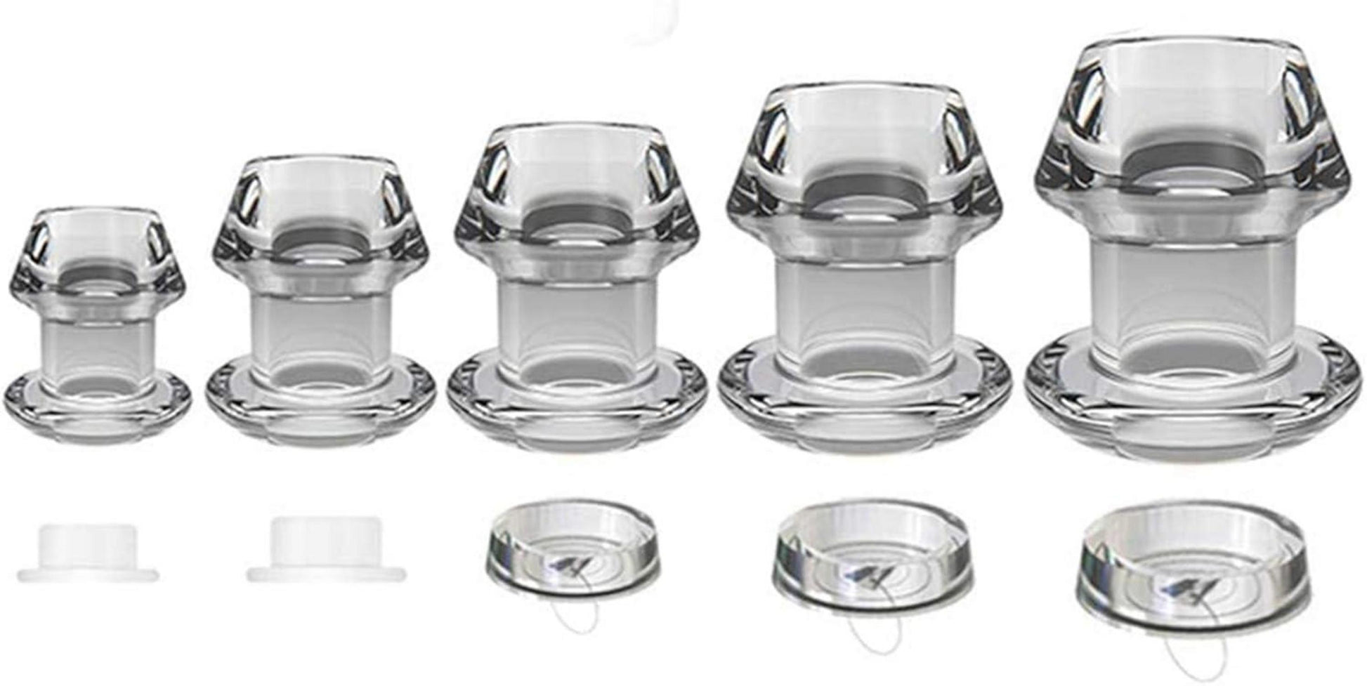 Transparenter Analplug Dilatator Expander Prostata Massage - XL