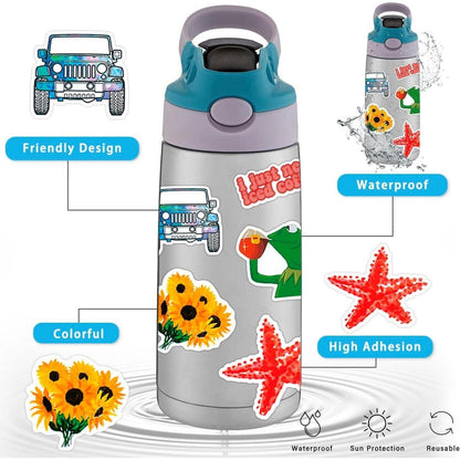 300 Bunte Sticker Set – Wasserfest & Vielseitig Dekorieren