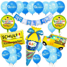 Einschulung Deko Set für Jungen Blau Schulkind Schulanfang