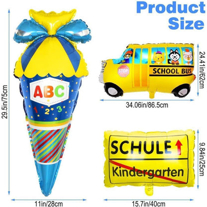 Einschulung Deko Set für Jungen Blau Schulkind Schulanfang