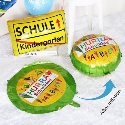 Einschulung Deko Set Schulkind Jungen Schulanfang Luftballon Banner