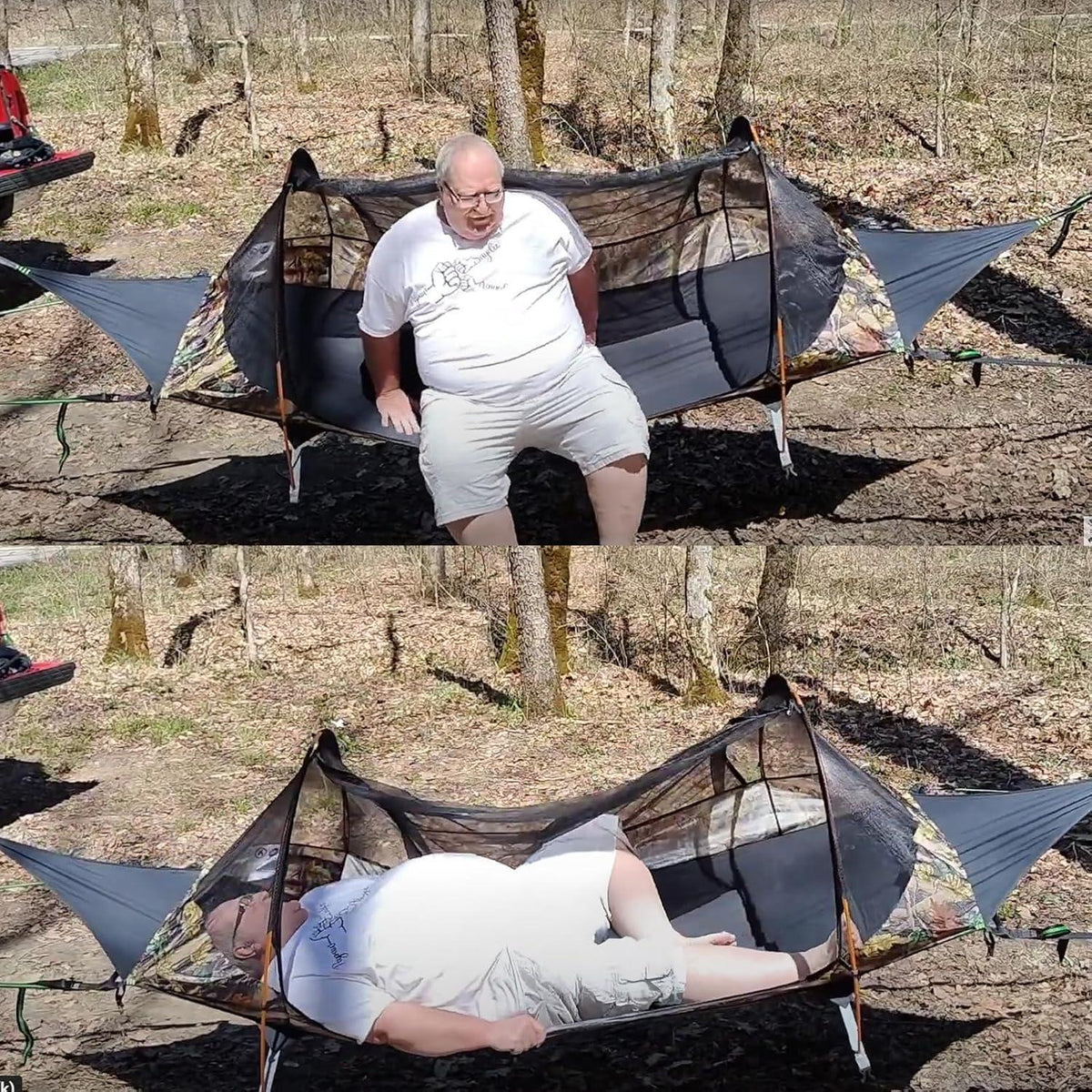 Hängemattenzelt für 1 Person mit Moskitonetz und Stauraum