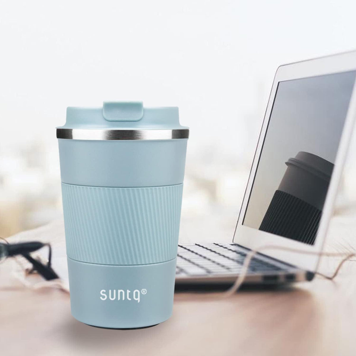 Kaffeebecher to go Thermo Edelstahl 380ml Isoliert Auslaufsicher
