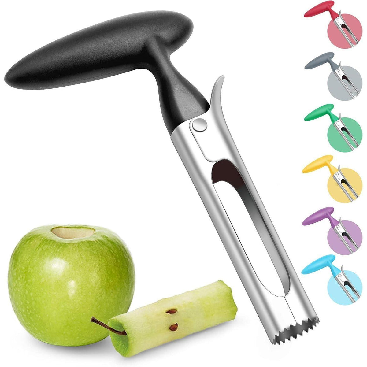Apfelentkerner mit gezackter Edelstahlklinge und ABS-Griff