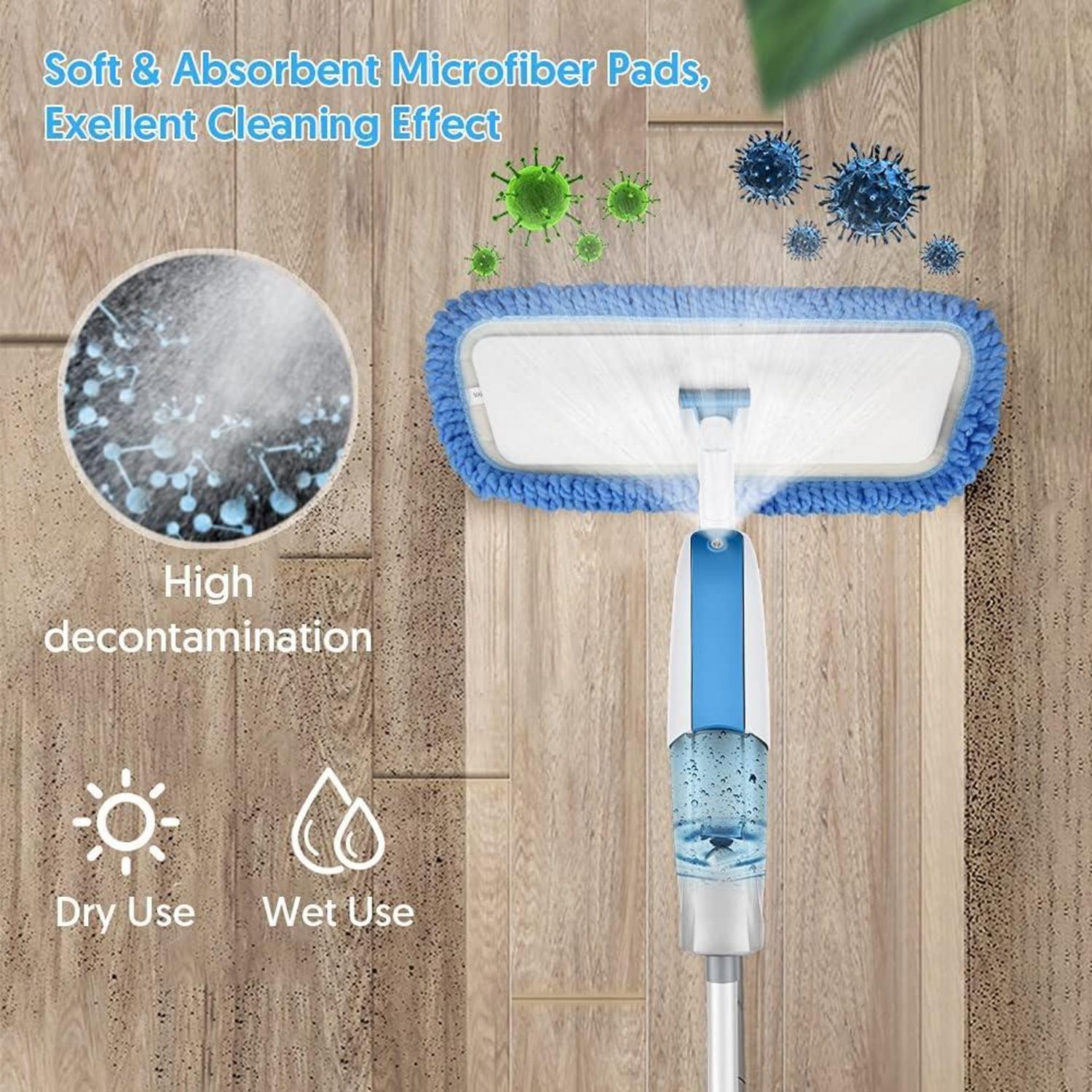 Sprühwischer Bodenwischer mit Sprühfunktion 3 Mikrofaser Pads