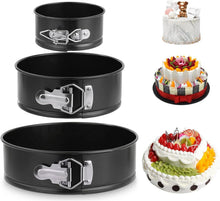 3er Set Runde Springform Kuchenform Antihaftbeschichtet 11/18/23cm