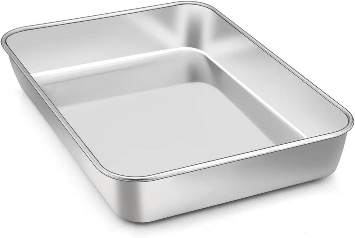 Backblech Edelstahl: Rechteckige Auflaufform für gesundes Backen