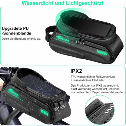 Toptrek Fahrradtasche Rahmen Wasserdicht Handytasche 6,7