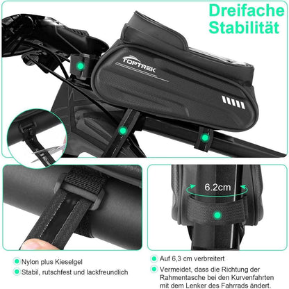 Toptrek Fahrradtasche Rahmen Wasserdicht Handytasche 6,7