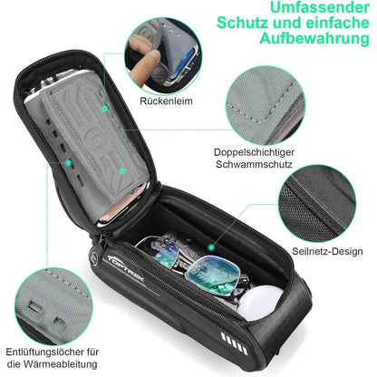 Toptrek Fahrradtasche Rahmen Wasserdicht Handytasche 6,7