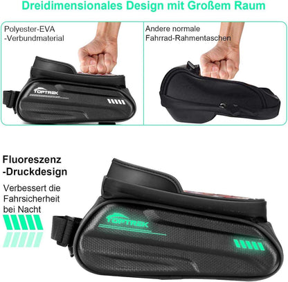 Toptrek Fahrradtasche Rahmen Wasserdicht Handytasche 6,7