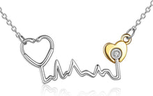 Sterling Silver Stethoskop Heartbeat Halskette EKG Schmuck