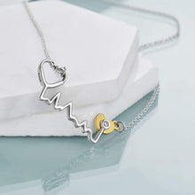 Sterling Silver Stethoskop Herzschlag Halskette für Frauen