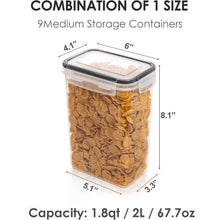 Vtopmart 2L Vorratsdosen Set luftdicht stapelbar mit 24