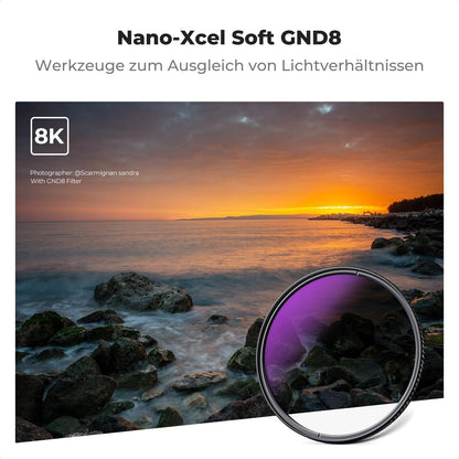58mm K&F Concept Nano-X Soft GND8 ND0,9 Grauverlaufsfilter