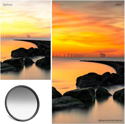 58mm Soft GND8 Verlaufsfilter ND0,9 Optisches Glas