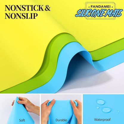 3er Set Silikonmatte 30x40cm Rutschfeste Arbeitsmatte für Gießharz und