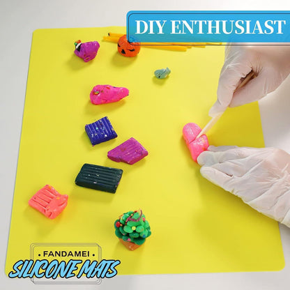 3er Set Silikonmatte 30x40cm Rutschfeste Arbeitsmatte für Gießharz und
