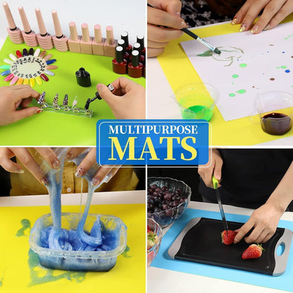 3er Set Silikonmatte 30x40cm Rutschfeste Arbeitsmatte für Gießharz und