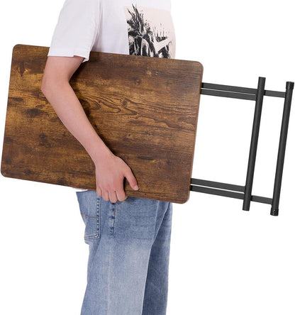 Klappbarer Beistelltisch 60x40x60cm Höhenverstellbar Industriestil