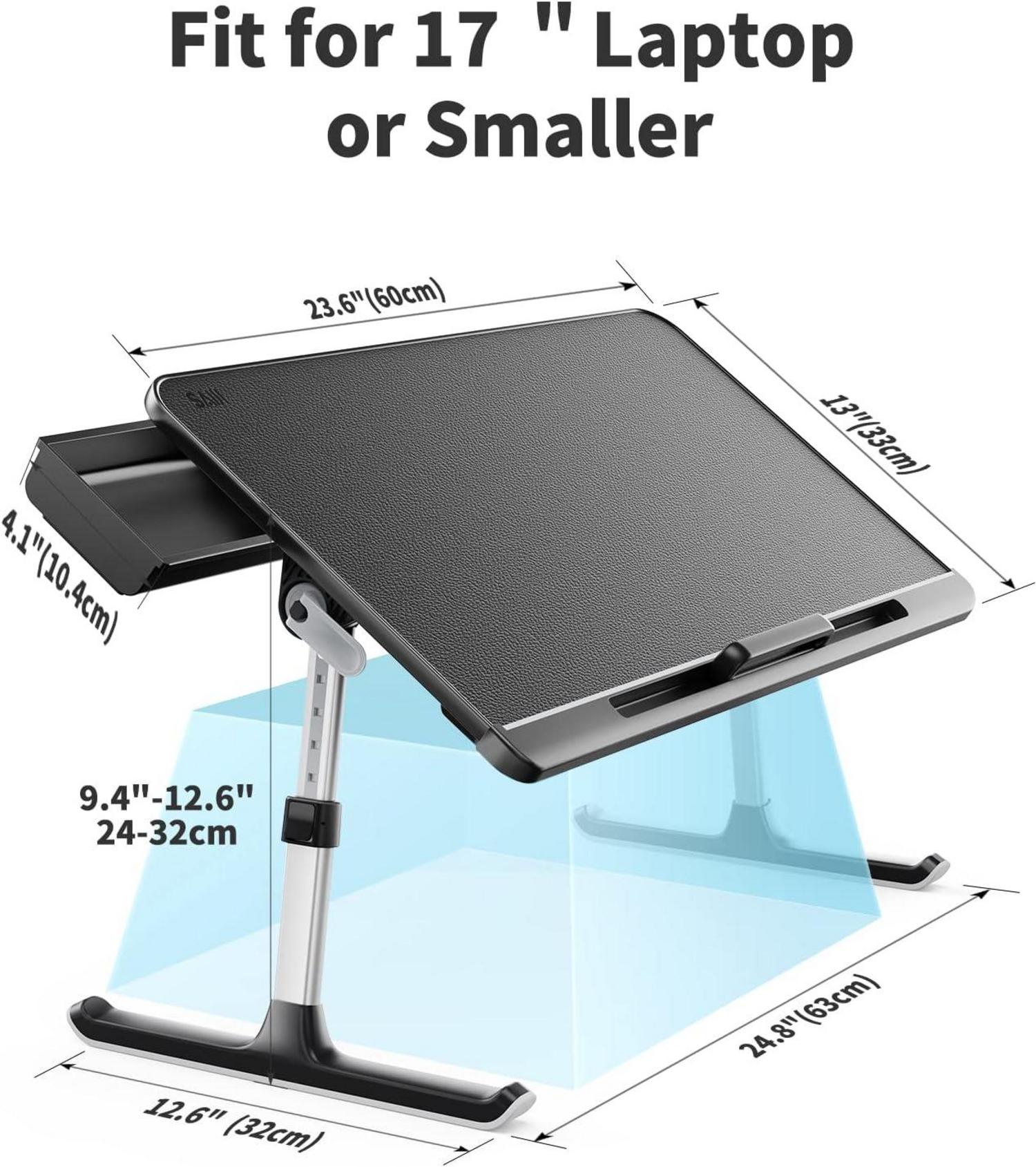 Verstellbarer Laptoptisch Betttisch mit Schublade klappbare Beine E0
