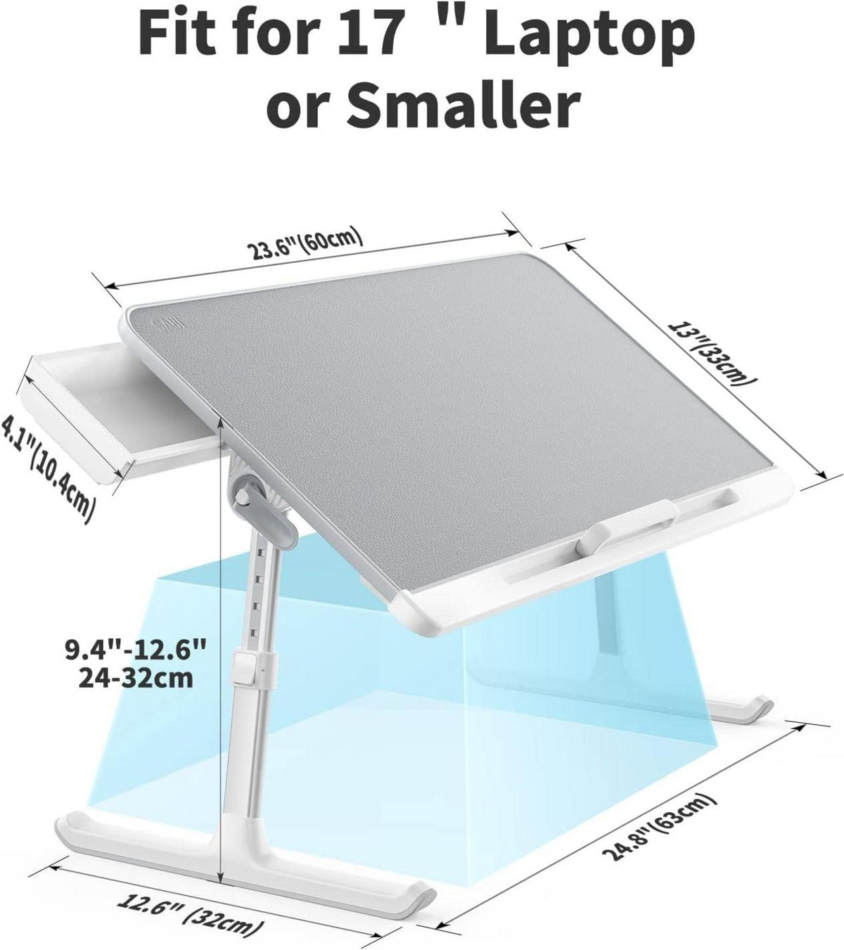 Tisch Bett höhenverstellbar PVC-Leder Laptop für Lesen Essen Sofa