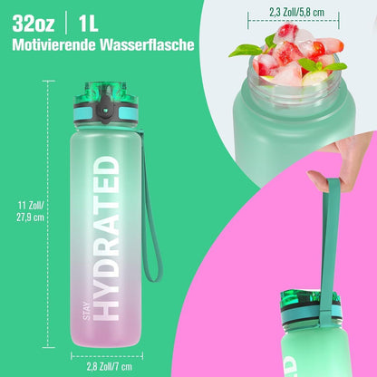 Sahara Sailor Trinkflasche BPA-frei Sport Wasserflasche 1L