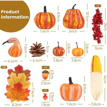 Künstliche Früchte Set 49 Stück Herbstdeko Halloween