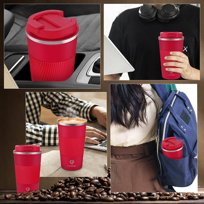 CS COSDDI Thermobecher 18oz/510ml Travel Mug Edelstahl Isolierbecher Red 1 Stück