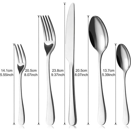 30-teiliges Besteckset Edelstahl Spiegelpoliert für 6