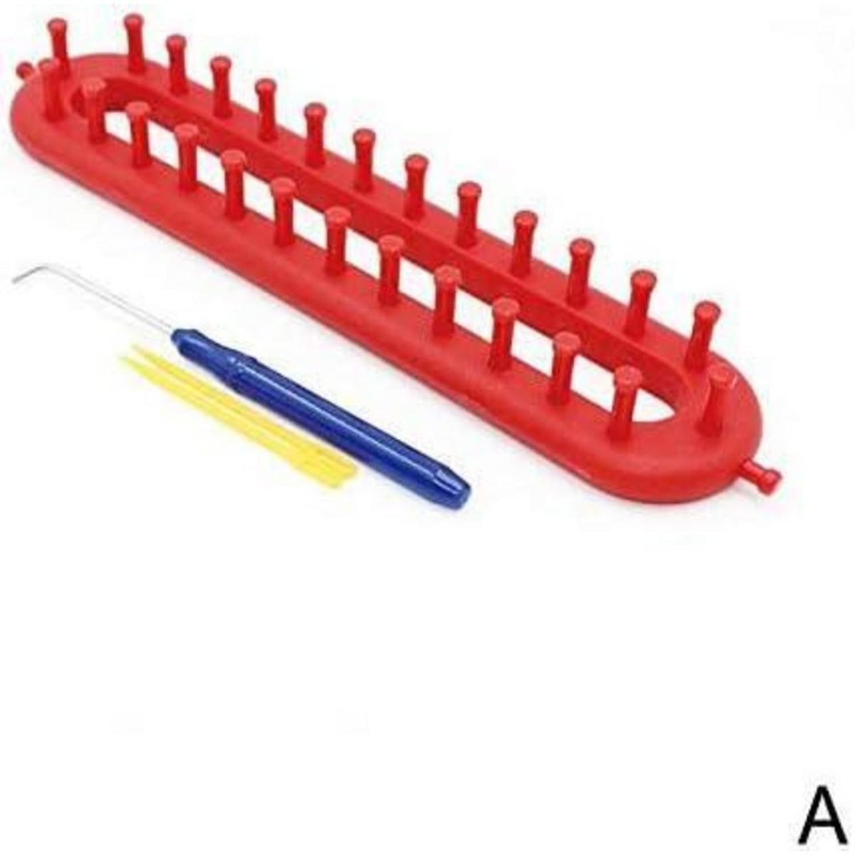 Webstuhl-Set für lange Strickprojekte – rot