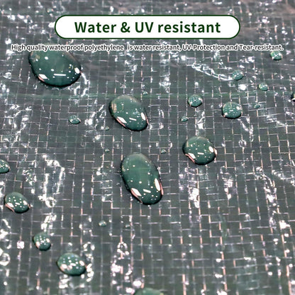 Wasserdichte Gartenmöbelabdeckung für rechteckige Tische und Stühle, extra groß, grün
