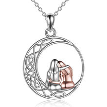 Schwester-Halskette 925 Sterling Silber Anhänger Keltischer
