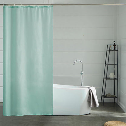 Schmaler Duschvorhang Minzgrün 90x180 cm, Wasserabweisend & Waschbar