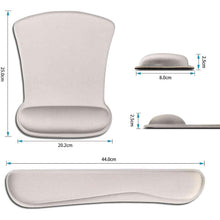 Ergonomisches Mauspad & Tastatur-Handgelenkstütze Set Grau
