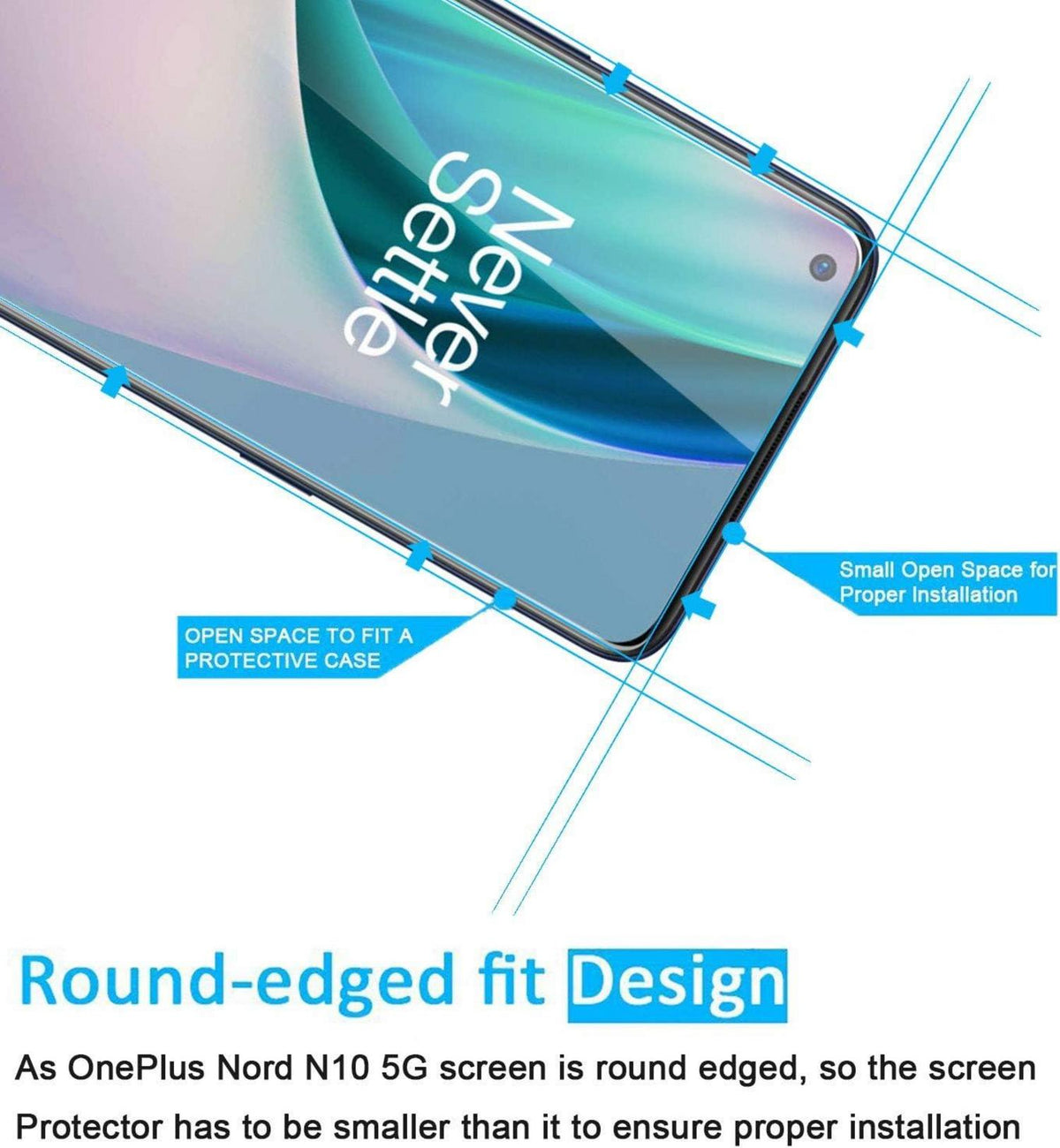 Panzer Schutz Glas für OnePlus Nord N10 5G, 3 Stück