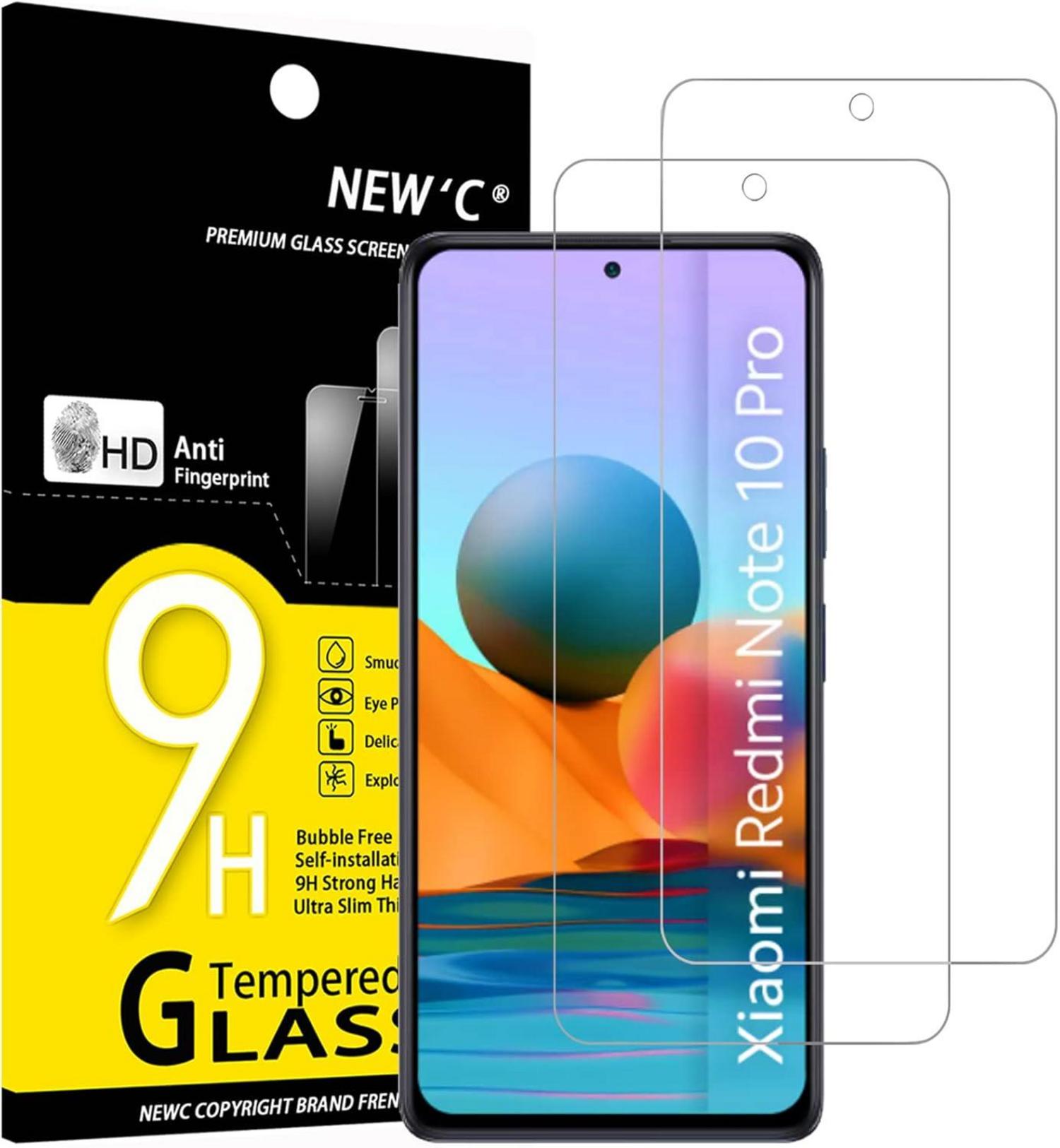 Panzer Schutz Glas für Xiaomi Redmi Note 10 Pro Max 4G 9H Ultra-klar