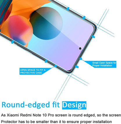 Panzer Schutz Glas für Xiaomi Redmi Note 10 Pro Max 4G 9H Ultra-klar